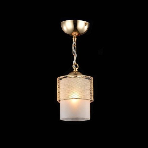 Светильник подвесной Ornella FR2201-PL-01-G Freya белый 1 лампа, основание золотое в стиле современный  фото 3