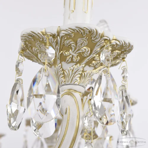 Люстра подвесная AL78101/12/300 B WMG Bohemia Ivele Crystal без плафона на 12 ламп, основание белое патина золотое в стиле классический sp фото 4