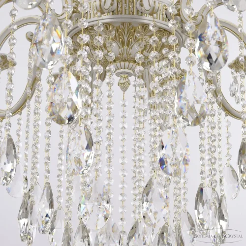 Люстра подвесная AL78101/12/300 B WMG Bohemia Ivele Crystal без плафона на 12 ламп, основание белое патина золотое в стиле классический sp фото 3