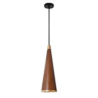 Светильник подвесной Coni 2830-1P Favourite коричневый 1 лампа, основание чёрное в стиле кантри современный 