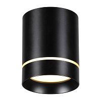 Светильник накладной LED ARUM 357685 Novotech чёрный 1 лампа, основание чёрное в стиле современный круглый