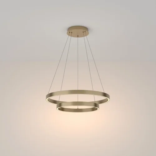Светильник подвесной LED Rim MOD058PL-L55BSK Maytoni латунь 1 лампа, основание латунь в стиле современный хай-тек минимализм кольца фото 6