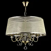 Люстра подвесная Driana FR2405-PL-05C-BZ Freya бежевая на 5 ламп, основание античное бронза в стиле классический Люстра подвесная Driana FR2405-PL-05C-BZ Freya бежевая на 5 ламп, основание античное бронза в стиле классический