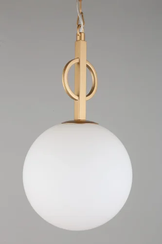 Светильник подвесной Gracia APL.751.06.01 Aployt белый 1 лампа, основание золотое в стиле классический  фото 5