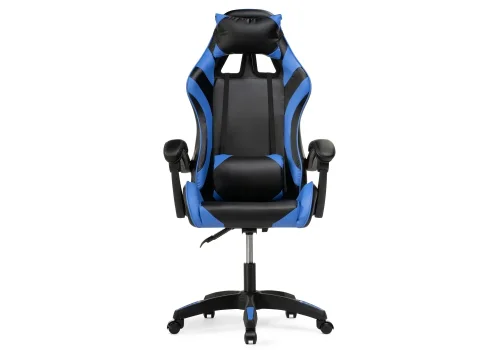 Кресло игровое Rodas black / blue 15245 Woodville, синий/искусственная кожа, ножки/пластик/чёрный, размеры - *1310***670*600 фото 3
