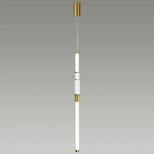 Светильник подвесной LED Marmi 4359/14L Odeon Light белый 1 лампа, основание античное бронза в стиле хай-тек  фото 4