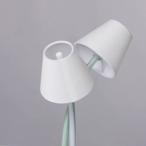 Настольная лампа LED Аэлита 480033302 MW-Light белая 2 лампы, основание зелёное металл в стиле современный  фото 4