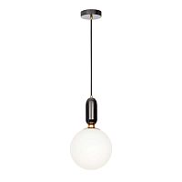 Светильник подвесной Parachilna 9973-B LOFT IT белый 1 лампа, основание чёрное в стиле современный 
