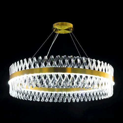 Люстра подвесная LED с пультом Ричард CL336103 Citilux прозрачная на 1 лампа, основание бронзовое в стиле современный хай-тек с пультом фото 7