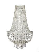 Бра настенный хрустальный Nobile E 2.20.100 WG Arti Lampadari без плафона прозрачный 3 лампы, основание белое в стиле классический 