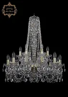 Люстра подвесная хрустальная 11.11.12+6.240.h-80.Gd.Sp Bohemia Art Classic прозрачная на 18 ламп, основание золотое в стиле классический Люстра подвесная хрустальная 11.11.12+6.240.h-80.Gd.Sp Bohemia Art Classic прозрачная на 18 ламп, основание золотое в стиле классический
