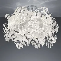 Люстра потолочная LSP-0199 Lussole белая на 4 лампы, основание хром в стиле флористика модерн 