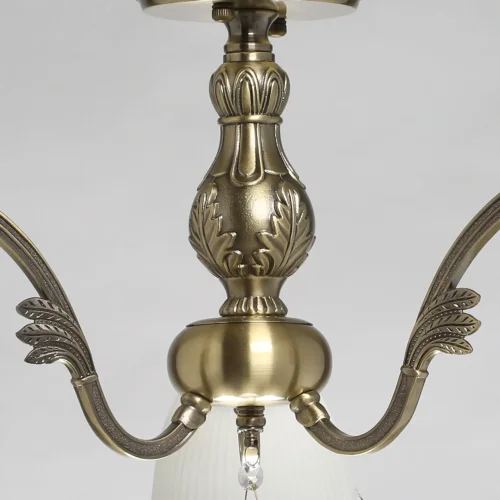 Люстра потолочная Ариадна 105010603 DeMarkt белая на 3 лампы, основание бронзовое в стиле классический  фото 7