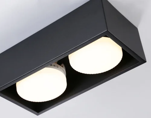 Светильник накладной TN70829 Ambrella light чёрный 2 лампы, основание чёрное в стиле современный хай-тек квадратный фото 5