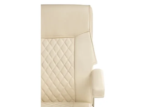 Компьютерное кресло Darin cream 15251 Woodville, бежевый/искусственная кожа, ножки/металл/хром, размеры - *1250***640*730 фото 6