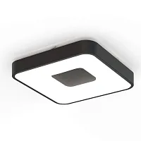 Светильник потолочный LED с пультом Coin 7923 Mantra чёрный белый 1 лампа, основание чёрное в стиле современный хай-тек квадраты