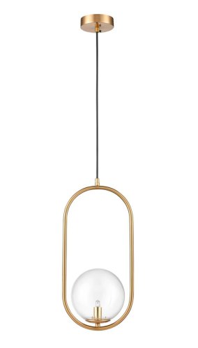 Светильник подвесной Bianco VL5714P21 Vele Luce прозрачный 1 лампа, основание золотое в стиле современный шар фото 2