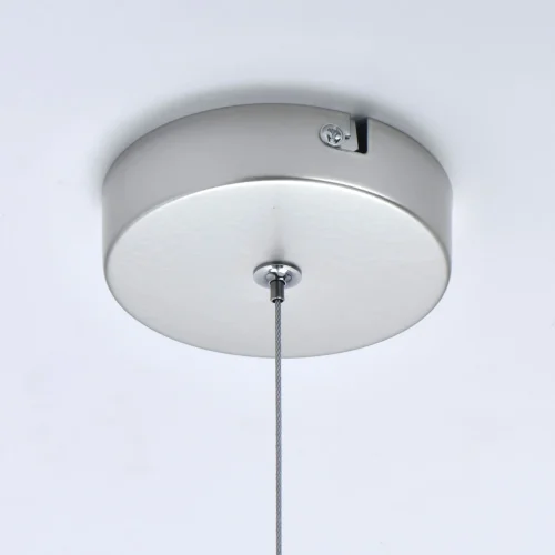 Светильник подвесной Тетро 673014604 DeMarkt прозрачный янтарный 4 лампы, основание серебряное в стиле современный  фото 10