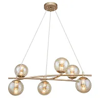 Люстра подвесная Balance 1119/6S Gold Escada прозрачная на 6 ламп, основание золотое в стиле современный шар
