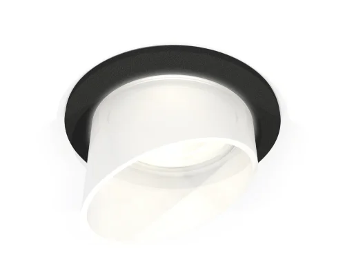 Светильник точечный Techno spot XC6513068 Ambrella light белый 1 лампа, основание чёрное в стиле хай-тек современный круглый