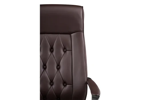 Компьютерное кресло Sarabi brown 15742 Woodville, коричневый/экокожа, ножки/металл/хром, размеры - *1310***690*690 фото 8