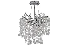 Люстра подвесная Tavenna H 1.5.32.103 N Dio D'Arte прозрачная на 3 лампы, основание никель в стиле флористика классический современный ветви Люстра подвесная Tavenna H 1.5.32.103 N Dio D'Arte прозрачная на 3 лампы, основание никель в стиле флористика классический современный ветви