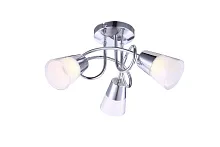 Люстра потолочная LED TIEKA 56185-3D Globo белая на 3 лампы, основание хром в стиле современный 