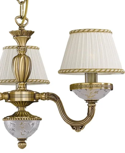 Люстра подвесная  L 6402/3 Reccagni Angelo белая на 3 лампы, основание античное бронза в стиле классический  фото 2