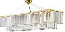 Люстра подвесная хрустальная Enio E 1.5.120x30.101 GP Arti Lampadari прозрачная на 10 ламп, основание золотое в стиле арт-деко классический Люстра подвесная хрустальная Enio E 1.5.120x30.101 GP Arti Lampadari прозрачная на 10 ламп, основание золотое в стиле арт-деко классический