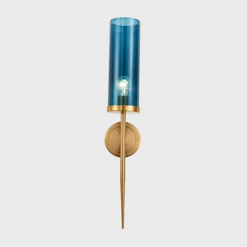 Настенный светильник DELPHY WALL H80 Синий 151402-26 ImperiumLoft синий на 1 лампа, основание золотое в стиле современный лофт 
