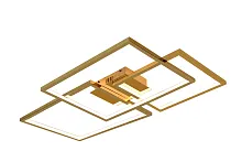 Люстра потолочная LED Grace 230/3A-50W-3000K GL iLedex золотая на 1 лампа, основание золотое в стиле хай-тек современный квадраты