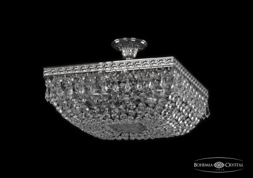 Люстра потолочная хрустальная 19012/35IV Ni Bohemia Ivele Crystal прозрачная на 4 лампы, основание никель в стиле классический sp