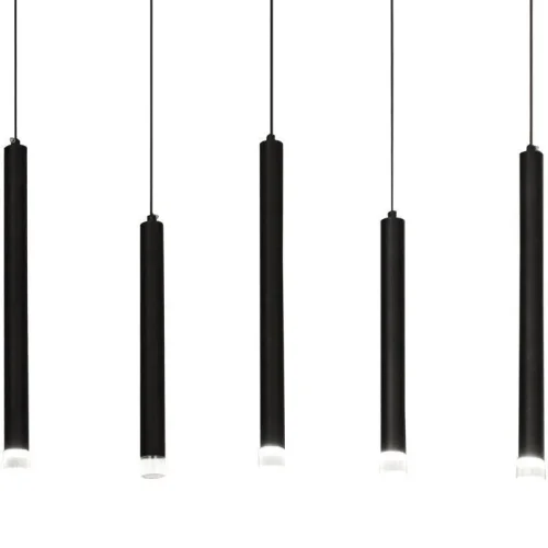 Светильник подвесной LED Siento V2321-PL Moderli белый 1 лампа, основание чёрное в стиле минимализм трубочки фото 3