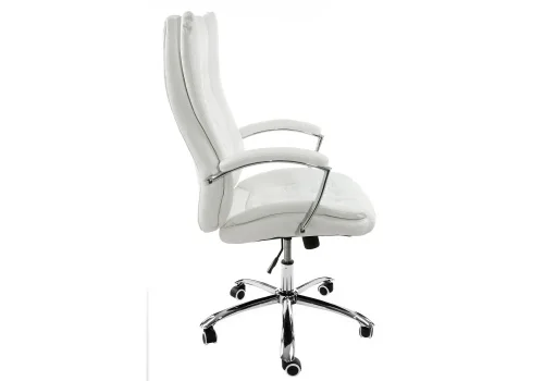 Компьютерное кресло Blant белое 1874 Woodville, белый/искусственная кожа, ножки/металл/хром, размеры - *1240***670*800 фото 4