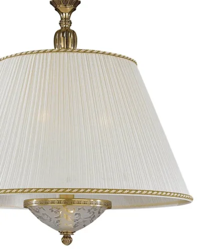 Люстра подвесная  L 6502/50 Reccagni Angelo белая на 3 лампы, основание золотое в стиле классический  фото 2
