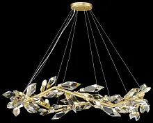 Люстра подвесная Casandra WE111.12.403 Wertmark прозрачная на 12 ламп, основание золотое в стиле флористика современный ветви