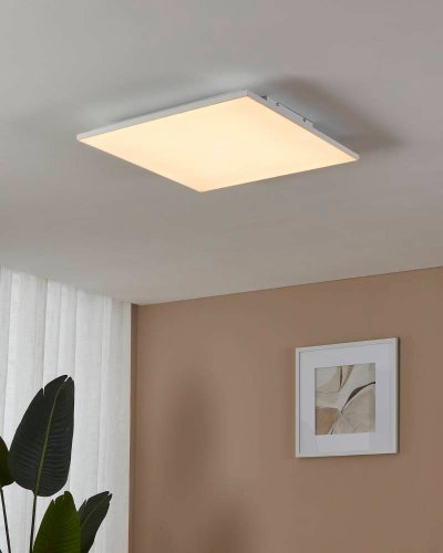 Светильник потолочный LED с пультом Trupiana 900569 Eglo белый 1 лампа, основание белое в стиле современный с пультом квадраты фото 3