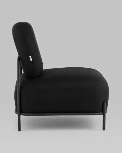 Кресло Стоун рогожка черный УТ000036933 Stool Group, чёрный/рогожка, ножки/металл/чёрный, размеры - *780***710*680мм фото 2