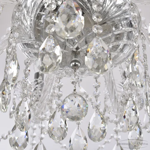 Люстра подвесная 1413/10/300 Ni Bohemia Ivele Crystal без плафона на 10 ламп, основание никель прозрачное в стиле классический sp фото 4