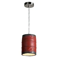 Светильник подвесной LSP-9527 Lussole красный 1 лампа, основание никель в стиле современный 