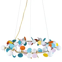 Люстра подвесная Matisse 10008/1300 mult LOFT IT белая разноцветная на 18 ламп, основание золотое в стиле современный шар Люстра подвесная Matisse 10008/1300 mult LOFT IT белая разноцветная на 18 ламп, основание золотое в стиле современный шар