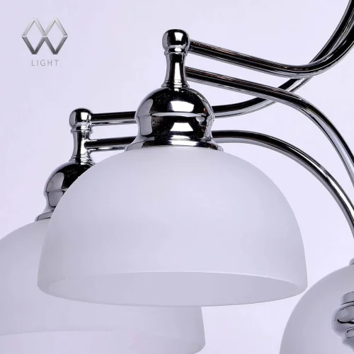 Люстра подвесная Фелиция 347017405 MW-Light белая на 5 ламп, основание хром в стиле классический  фото 8
