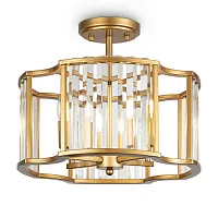 Люстра потолочная Solar MOD087CL-04G Maytoni прозрачная на 4 лампы, основание золотое в стиле современный классический 