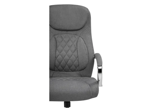 Компьютерное кресло Tron gray fabric 15519 Woodville, серый/ткань, ножки/металл/хром, размеры - *1210***610*700 фото 9
