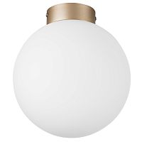 Светильник потолочный Globo 812023 Lightstar белый 1 лампа, основание матовое золото в стиле современный шар