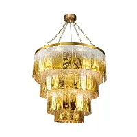 Люстра подвесная Midas 3017-12P Favourite золотая на 12 ламп, основание золотое в стиле модерн 