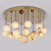 Светильник подвесной MARBLE BALL 193240-23 ImperiumLoft коричневый 12 ламп, основание латунь в стиле современный 