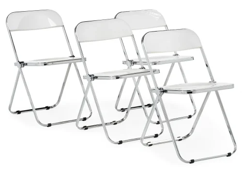 Пластиковый стул Fold складной white 15749 Woodville, /, ножки/металл/хром, размеры - ***** фото 10