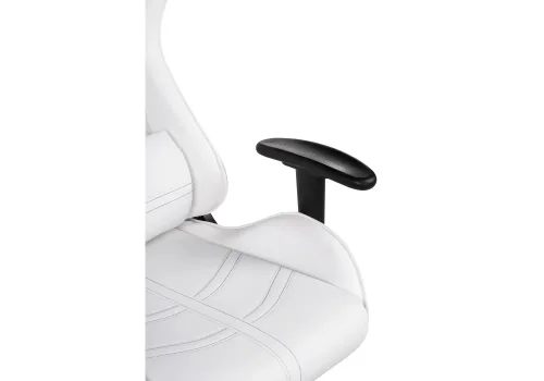 Компьютерное кресло Blanc white / black 15571 Woodville, белый/экокожа, ножки/пластик/чёрный, размеры - *1350***680*660 фото 9