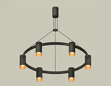Светильник подвесной XB9022202 Ambrella light чёрный 6 ламп, основание чёрное в стиле современный хай-тек 